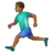 Person Running: Medium-Dark Skin Tone