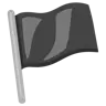 Schwarze Flagge winken Emoji 🏴 image - Google Noto Color style