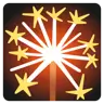 Emoji Fuochi d'artificio Sparkler 🎇 image - Google Noto Color style
