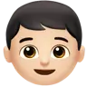 Boy: Light Skin Tone Emoji 👦🏻 image - Apple style