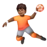 Person Playing Handball: Medium-Dark Skin Tone Emoji 🤾🏾 image - Samsung style