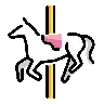 Carousel Horse Emoji 🎠 image - OpenMoji style