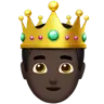 Prince: Dark Skin Tone Emoji 🤴🏿 image - Apple style