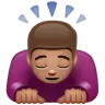 Person Bowing: Medium Skin Tone Emoji 🙇🏽 image - WhatsApp style