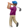 Man Golfing: Medium Skin Tone Emoji 🏌🏽‍♂️ image - WhatsApp style