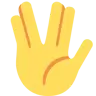 Vulcan Salute Emoji 🖖 image - Twitter / X (Twemoji) style