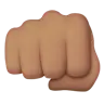 Oncoming Fist: Medium Skin Tone Emoji 👊🏽 image - Apple style