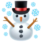 Snowman Emoji ☃ image - Facebook Meta style