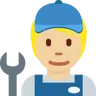 Mechanic: Medium-Light Skin Tone Emoji 🧑🏼‍🔧 image - Twitter / X (Twemoji) style