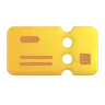 Ticket Emoji 🎫 image - Microsoft 3D Fluent style