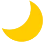 Crescent Moon Emoji 🌙 image - Tossface style