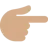 Backhand Index Pointing Right: Medium Skin Tone