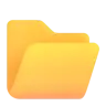 फ़ाइल फ़ोल्डर खोलें Emoji 📂 image - Microsoft 3D Fluent style