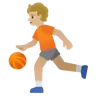 Person Bouncing Ball: Medium-Light Skin Tone Emoji ⛹🏼 image - Google Noto Color style