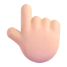 Backhand Index Pointing Up: Light Skin Tone Emoji 👆🏻 image - Microsoft 3D Fluent style