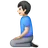 Man Kneeling: Light Skin Tone
