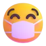 ใบหน้าด้วยหน้ากากทางการแพทย์ Emoji 😷 image - Microsoft 3D Fluent style