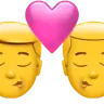 Kiss: Man, Man Emoji 👨‍❤️‍💋‍👨 image - Apple style