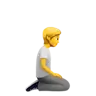 Person Kneeling Facing Right Emoji 🧎‍➡️ image - Apple style