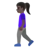 Woman Walking: Dark Skin Tone Emoji 🚶🏿‍♀️ image - Google Noto Color style