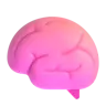 Brain Emoji 🧠 image - Microsoft 3D Fluent style