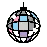 Discokugel Emoji 🪩 image - OpenMoji style