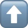 Aufwärts schwarzer Pfeil Emoji ⬆ image - Apple style