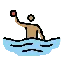 Man Playing Water Polo: Medium Skin Tone Emoji 🤽🏽‍♂️ image - OpenMoji style