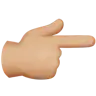 Backhand Index Pointing Right: Medium-Light Skin Tone Emoji 👉🏼 image - Apple style