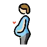 Pregnant Person: Light Skin Tone Emoji 🫄🏻 image - OpenMoji style