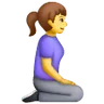 Woman Kneeling Facing Right Emoji 🧎‍♀️‍➡️ image - Samsung style