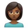 Person Pouting: Medium-Dark Skin Tone Emoji 🙎🏾 image - WhatsApp style