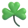 Shamrock Emoji ☘ image - Microsoft 3D Fluent style