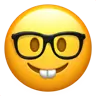 İnek yüzü Emoji 🤓 image - Apple style