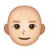 Man: Light Skin Tone, Bald Emoji 👨🏻‍🦲 image - Samsung style
