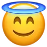 Emoji Volto sorridente con alone 😇 image - Apple style