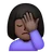 Woman Facepalming: Dark Skin Tone