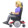 Woman In Motorized Wheelchair: Medium-Light Skin Tone Emoji 👩🏼‍🦼 image - Samsung style
