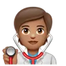 Health Worker: Medium Skin Tone Emoji 🧑🏽‍⚕️ image - WhatsApp style