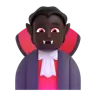 Vampire: Dark Skin Tone Emoji 🧛🏿 image - Microsoft 3D Fluent style