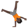 Person Cartwheeling: Dark Skin Tone Emoji 🤸🏿 image - Google Noto Color style