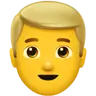 Man: Blond Hair Emoji 👱‍♂️ image - Apple style
