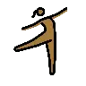 Woman Dancing: Medium-Dark Skin Tone Emoji 💃🏾 image - OpenMoji style