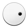 White Circle with Dot Right ⚆ image - Samsung style