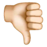 Thumbs Down: Light Skin Tone Emoji 👎🏻 image - Samsung style