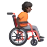 Person In Manual Wheelchair Facing Right: Dark Skin Tone Emoji 🧑🏿‍🦽‍➡️ image - Samsung style