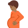 Pregnant Person: Medium-Dark Skin Tone Emoji 🫄🏾 image - Twitter / X (Twemoji) style