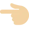 Backhand Index Pointing Left: Medium-Light Skin Tone Emoji 👈🏼 image - Twitter / X (Twemoji) style
