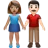 Woman And Man Holding Hands: Medium Skin Tone, Light Skin Tone
