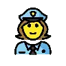 Woman Police Officer Emoji 👮‍♀️ image - OpenMoji style
